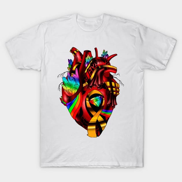 Pride Awareness Heart T-Shirt by kenallouis